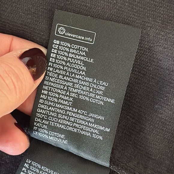 H&M Navy Blue Corduroy Button-Down Shirt - Women’s Size XS - Picture 5 of 8